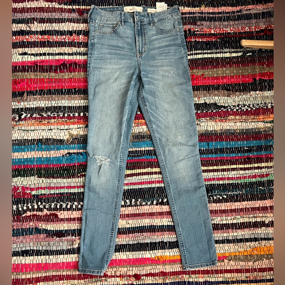 Holister blue skinny jeans